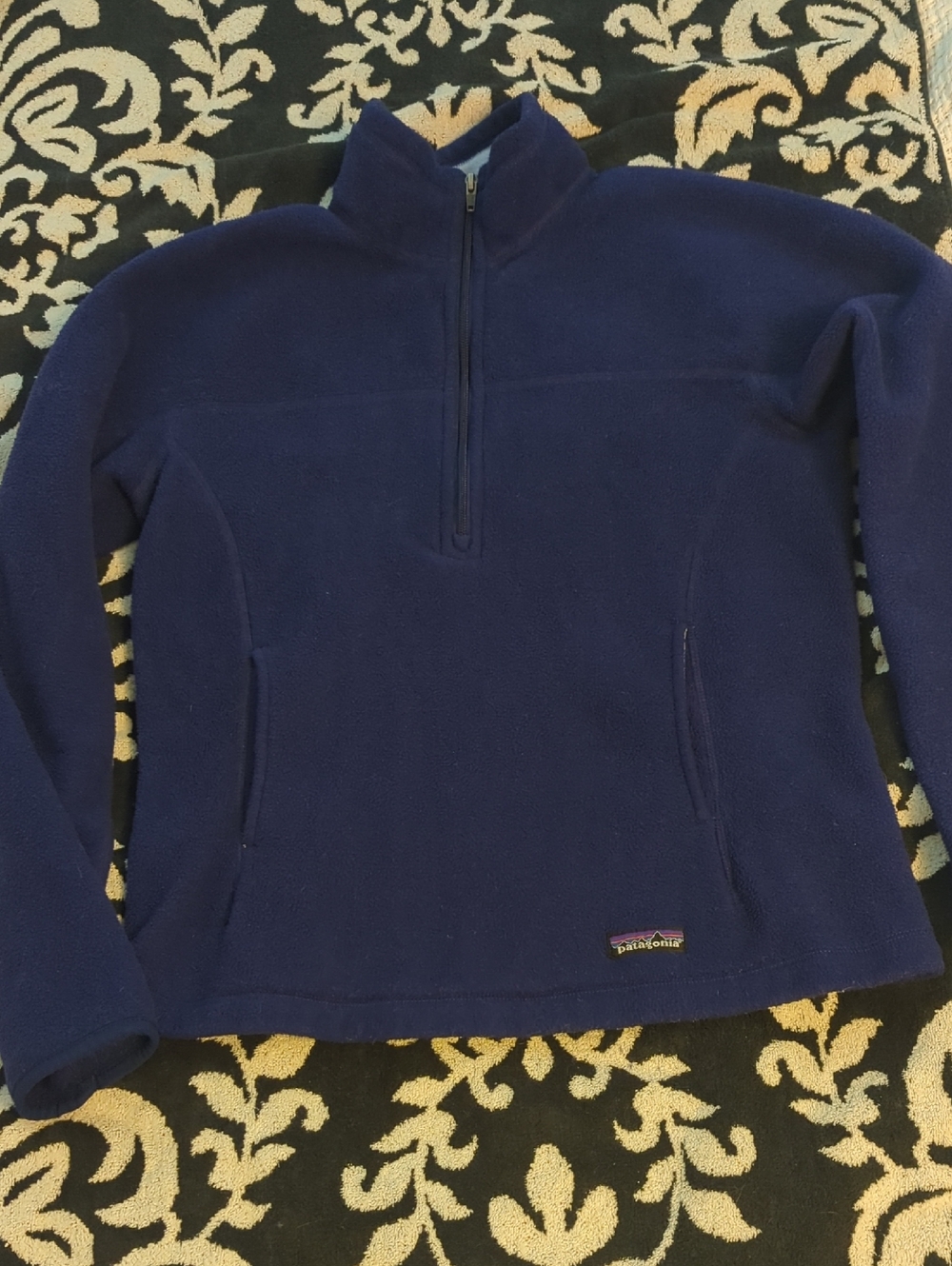Patagonia Royal Blue Half-Zip Fleece Pullover - M Blue